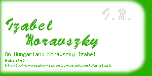 izabel moravszky business card